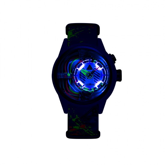 ★CHEMISTRY/10th Anniversary Tour-neon The Electricianz NEON Z 42mm ZZ-A1A/07-NLW White Leather